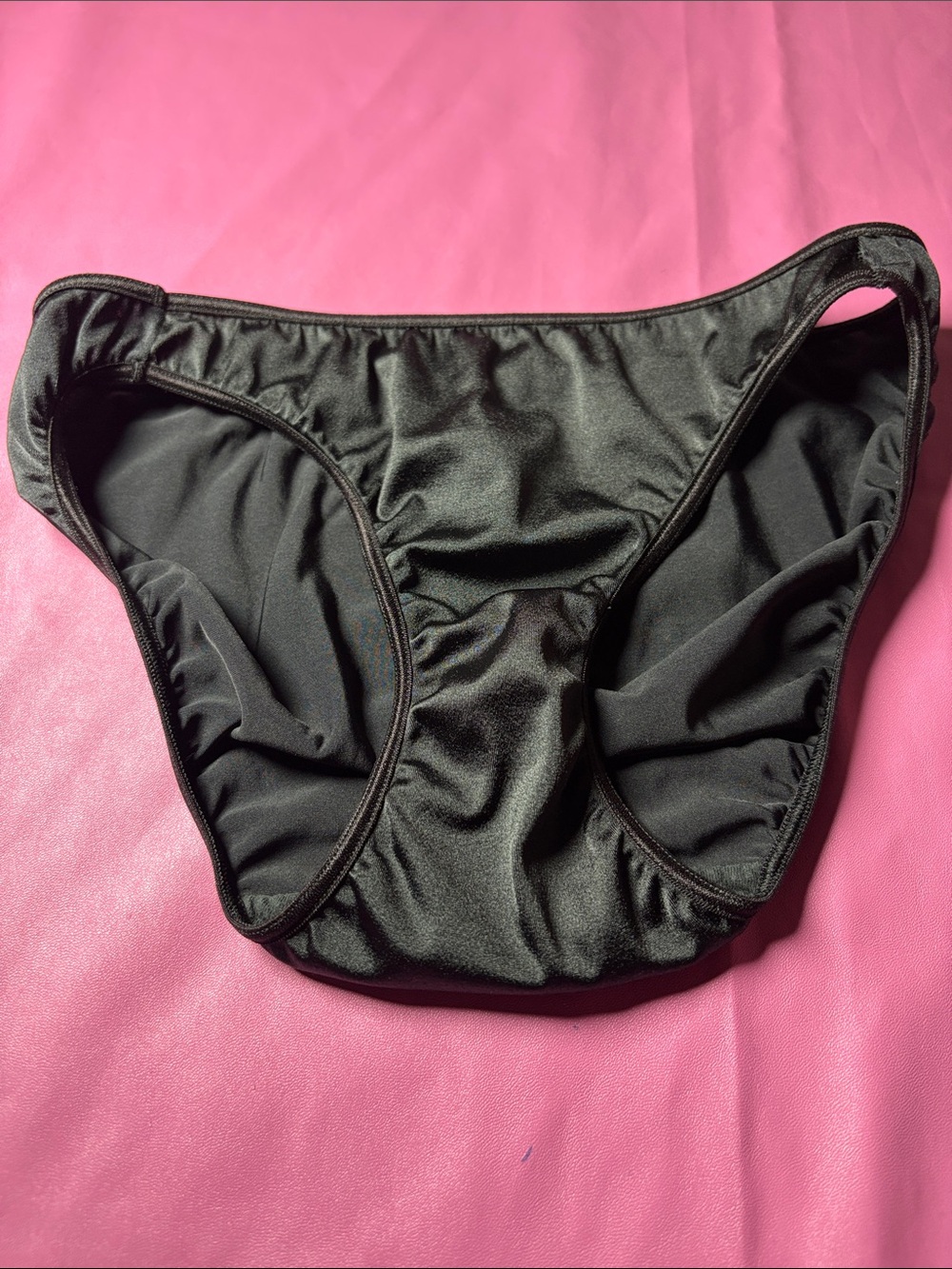 Victoria's Secret Black Satin Bikini Panty